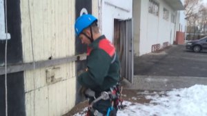 Firefighter climbing. Species recovery. Применения пантина при подъеме на высоту.