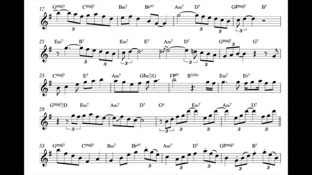 My Romance - Paul Desmond Alto Sax Solo TRANSCRIPTION смотреть онлайн