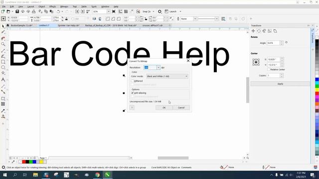Corel Draw Tips & Tricks Bar Code help смотреть онлайн