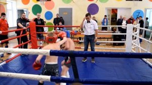 кикбоксинг Орлов Семён 11 лет(красный угол) 25/03/2018