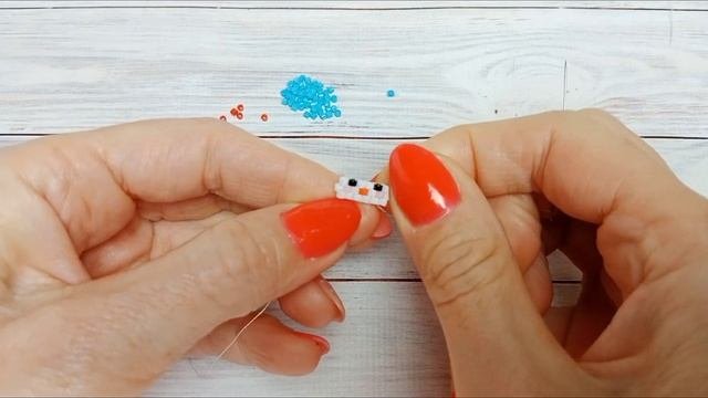 Колечко с дедом морозом из  бисера / кольцо с Санта Клаусом  / новогодние колечки