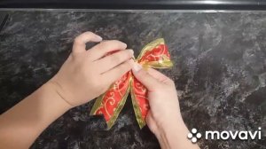 DIY.Бант на ёлку своими руками. легко и быстро.  #HAPPYNEWYEAR.