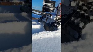 мотобуксировщик ахтар по глубокому снегу часть 2