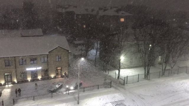 С Рождеством! Рождественский снегопад в Ярославле.❄❄❄