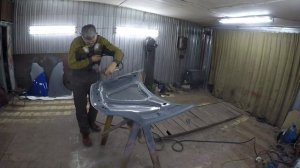 подготовка под покраску- внутренней стороны капота (DAEWOO Matiz)