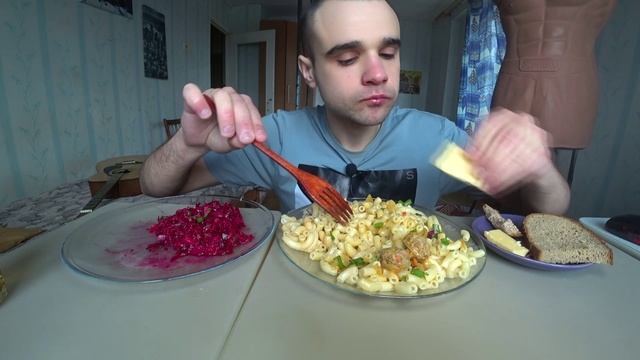 МУКБАНГ НАРЕЗКИ ЛУЧШЕЕ  - МАКАРОНЫ С ТЕФТЕЛЯМИ / СЫР/ ХЛЕБ/  Mukbang EATING/ АСМР 09. 11. 2023 #968