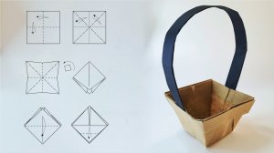 3D бумажная корзина. Как сделать простые поделки из бумаги оригами