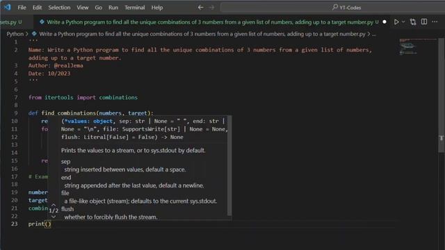 Write a Python program to find all the unique combinations of 3 numbers from a given list of number