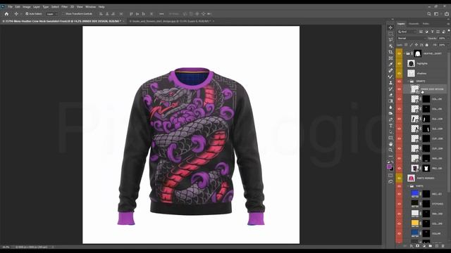 How to make a 3d mockup of tshirt | longsleeve | photoshop | pixel logic #howto #ad #ad #creative смотреть онлайн