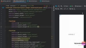 Passing multiple values to the Second Activity(Intent) | TechViewHub | Android Studio