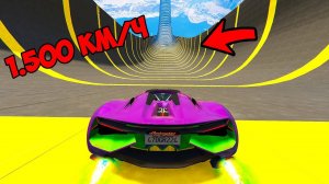 СПУСК БЕЗ ТОРМОЗОВ НА ЧИТЕРСКОЙ ТАЧКЕ ПО МЕГА ТРАМПЛИНУ в ГТА 5 МОДЫ! ОБЗОР МОДА в GTA 5 ВИДЕО