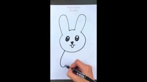 Как с помощью руки нарисовать зайку