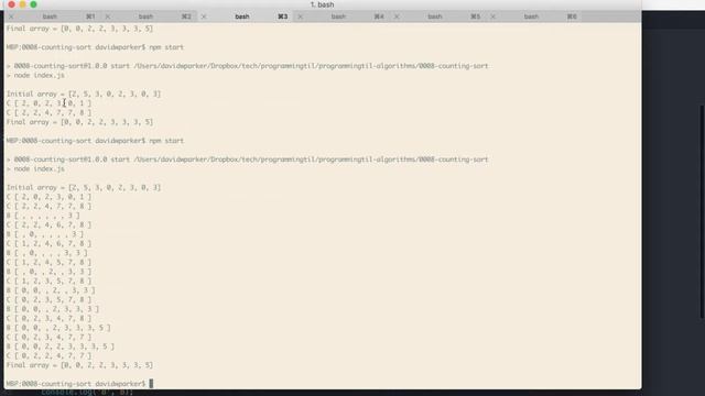 Counting Sort Algorithm - ProgrammingTIL Algorithms Video Tutorial Screencast 0008
