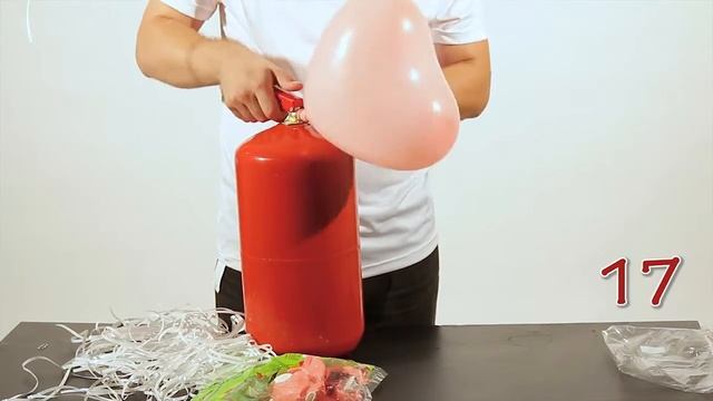 Портативный баллон с гелием, надуваем латексные сердца. смотреть онлайн