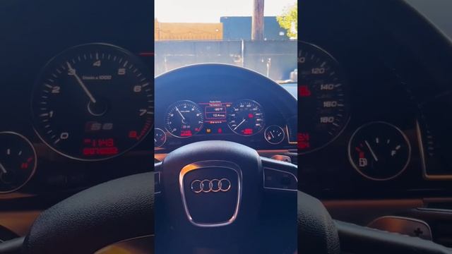 Audi S8 V10 exhaust sound - lightweight crank pulley, 2 resonators deleted Audi S8 D3 5.2l V10