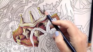 Как я раскрашиваю раскраски Лиззи Каллен карандашами Derwent Inktense, часть 1