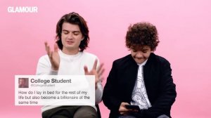 Stranger Things’ Gaten Matarazzo and Joe Keery Give Advice to Strangers on the Internet | Glamour