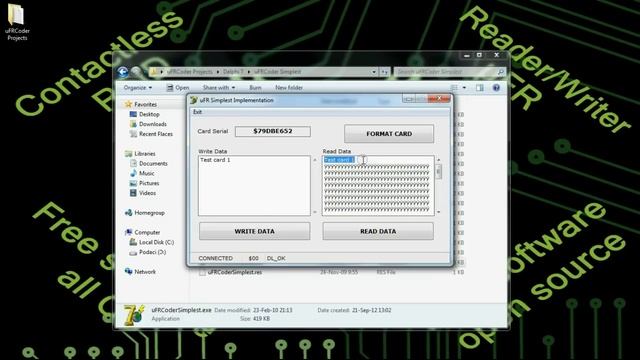 RFID NFC and Mifare programming - Delphi 7 (Windows) example for uFRCoder Simplest смотреть онлайн