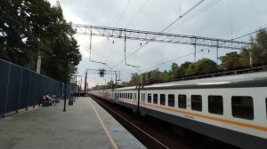 Электропоезд ЭП2Д-0140 сообщением Москва Казанская-Ипподром(47 км) в новой ливрее МЦД