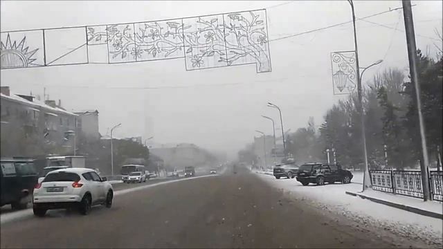 Караганда, зимняя осень октября