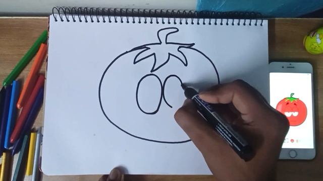 Bolalar uchun Pomidor rasm chizish/Drawing Tomato for children/Рисование Помидор для детей смотреть онлайн