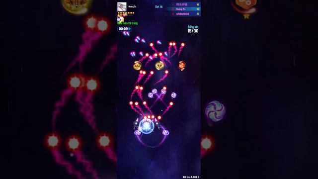 Space shooter pvp Hunger game - 1 vs 30 - Warlock mix power up ( part 1 ) - new pvp 2024