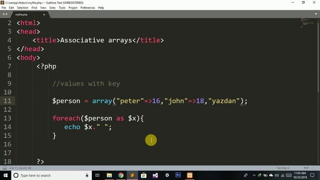 21 - Associative Arrays in PHP | PHP and MYSQLI for beginers | Hindi / Urdu | Yazdan Haider смотреть онлайн