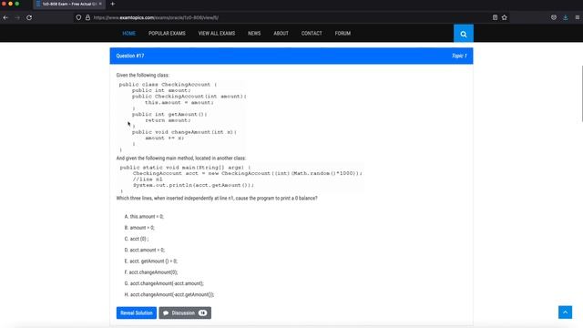 JavaExam[1zo-808]EP2 #Java #1z0-808 #Oracle