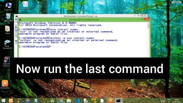 How to install numpy using CMD