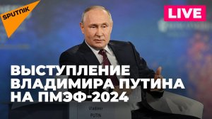 Путин участвует в пленарном заседании ПМЭФ-2024 в Санкт-Петербурге