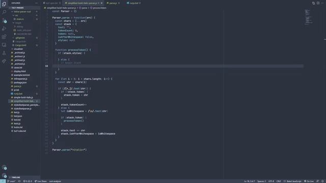 「Live/Node.js」Simplified bold-italic text parsing