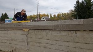выравниваю фундамент под ноль