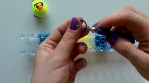 Желтая птичка из резинок 3D Angry birds Rainbow loom bands tutorial for kids DIY