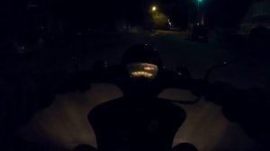 Honda Giorno. Ночная поездка на скутере по городу.