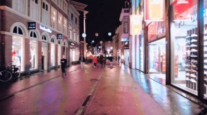 Rainy, Cold Walk in the City Center of Leiden (NL)