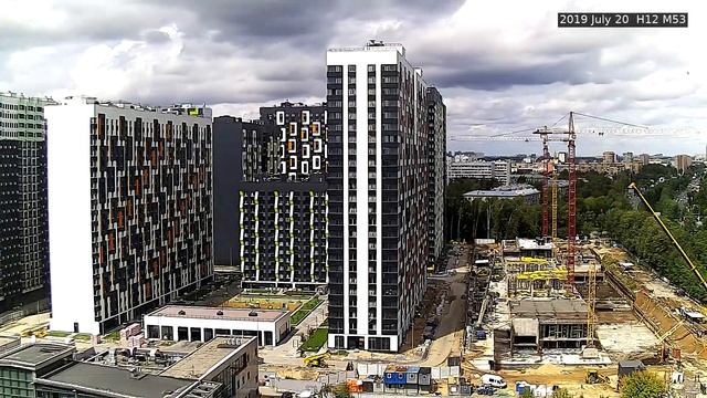 Стройка ЖК Летний сад (1 камера) 20 июля 2019 г смотреть онлайн