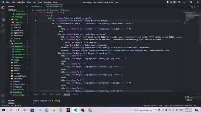 how to build a portfolio website using react js and tailwind css ||making all the web responsive