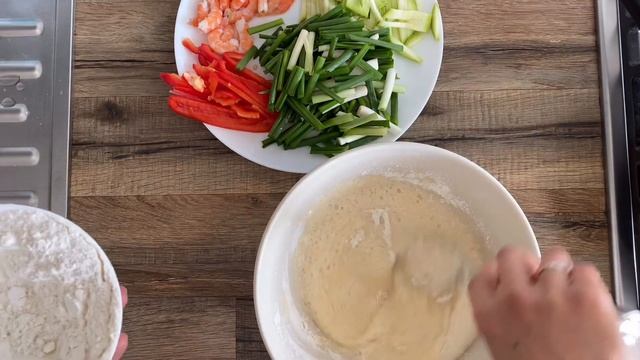 Koрейские блинчики с зелёным луком. Паджонг