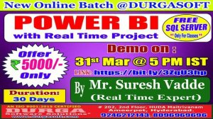 POWER BI Online Training @ DURGASOFT