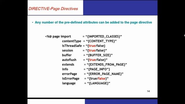 page directive element in Java Server Pages смотреть онлайн