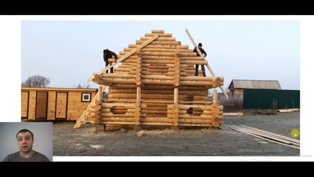 Обзор сруба бани 6х6+ 2 метровая веранда. Комбинированная рубка смотреть онлайн