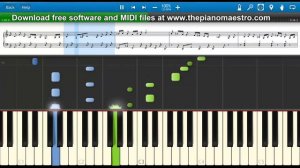 Shadows  - Lindsey Stirling -- piano lesson with Synthesia