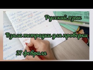 Взяла тетрадки для проверки по русскому языку