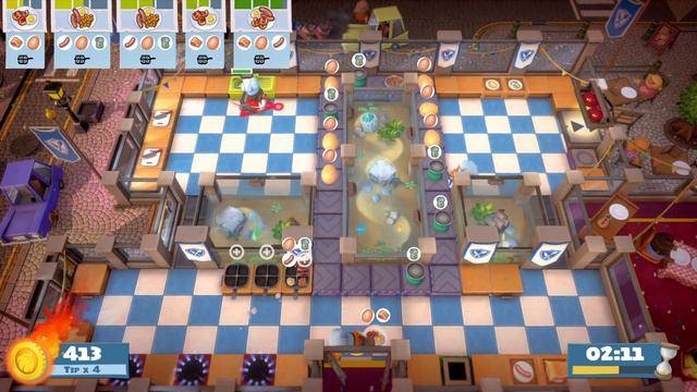 Rat Breakfast🍳 | 2-3 World Food Festival 4 Stars (3 Players) Overcooked 2, All You Can Eat смотреть онлайн