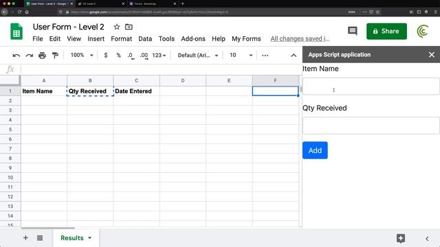 Google Sheets UserForm - Send Data from Form to Spreadsheet смотреть онлайн