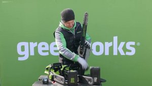 Пила цепная аккумуляторная Greenworks GC82CS25 с бесщеточным двигателем, 82V, 45 см