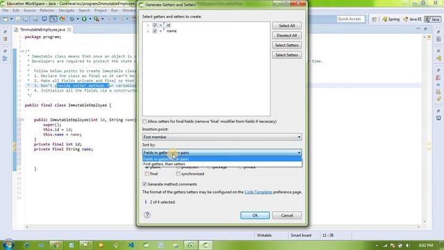 Java Create Immutable Class
