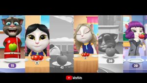 My Talking Tom Friends 😍 Squid Game But Angela Hank and Tom 🤣 dont stop eating or 😫☠