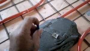 Установка маяков. Для теплого пола.