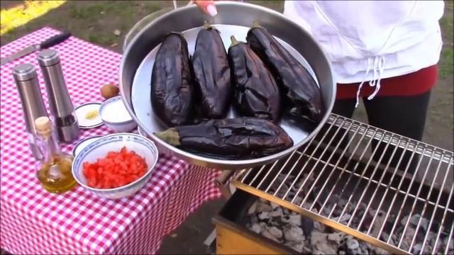 Овощной САЛАТ-РАГУ к мясу-грилю. Салат из баклажан. смотреть онлайн